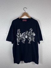 Vintage Cancun Mexico Graphic T-Shirt Aztec Mayan Dancer Print Black Size XXL picture