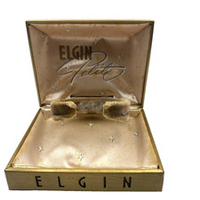 VTG Elgin Petite Marlene Watch Box 1950s Brownish/Pink Atomic MCM Case Only picture