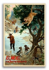 1930s Old Vintage Hunting Poster - UMC Ammunition Cartridges - 16x24 picture