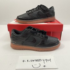 DS Mens Size 7.5 | Nike Dunk Low SE Chocolate Croc Shoes DV1024-010 Brown Velvet picture