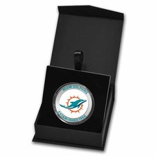 NFL Miami Dolphins 1 oz Silver Colorized Round (w/Box) picture