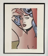 Roy Lichtenstein Lithograph 40 by 50 cm with COA. Sold Framed picture