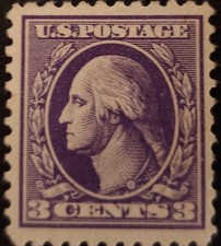 US Stamp Scott #529 1918 3c Washington, violet, Mint MOGH -  picture