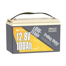 Power Queen 12.8V 100Ah Low-Temp LiFePO4 Battery BMS for 30-70lb Trolling Motor picture