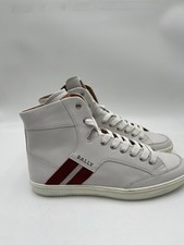 Bally Men’s  Oldani White Leather High-Top Sneakers Size 11D picture