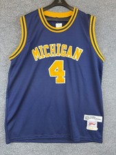 VTG Chris Webber Michigan Wolverines 1992 True School Retro Jersey #4 Sz 54 2XL picture