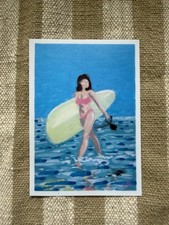 Surfer Girl Sticker Waterproof Vinyl Decal Coastal Summer Art Laptop Sticker picture