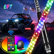 Nilight 2PCS 3FT Spiral RGB Led Whip Light w/RGB Chasing/Dancing Light picture