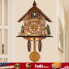 Vintage Cuckoo Wall Clock - Elegant Black Forest Design with Singing Feature picture
