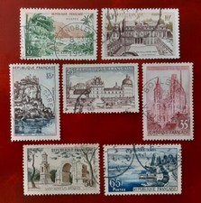 FRANCE 1957 Used Tourism Landscapes Yt 1125-31 Mi 1160-6 Scott 850-6 VFXF 3329-1 picture