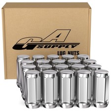 GAsupply 20pcs 1/2-20 Lug Nuts Long, 1/2 x20 Chrome Lug nut Closed End Bulge Aco picture