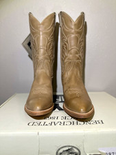Frye Men's Western Cowboy Boots Tan/Beige Leather US 10.5B MPN 87690 picture