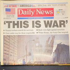 Lot of 2 9/13/2001 Newspapers: Daily News 