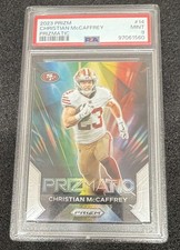 2023 Panini Prizm Prizmatic Christian McCaffrey 49ers #14 PSA 9 picture