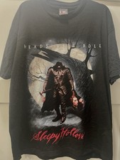 Vintage Sleepy Hollow 1999 Tim Burton Giant Tag XL Horror Movie Promo T-Shirt picture