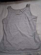 ☆NWOT Talbots~Womens Gray & Silver, Scoop Neck, Stretchy Tank Top Size XL picture