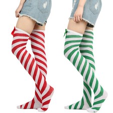 Ladies Top Stay Up Thigh High Over the Knee Socks Extra Long Cotton Stockings US picture