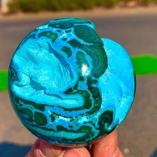 370g Natural Chrysocolla/Malachite sphere crystal mineral sample ball healing picture