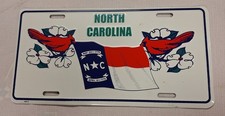 Vintage North Carolina Cardinal Vanity License Plate Tag Metal Collectable  picture