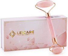 Jade Roller for Face - Rose Quartz Face Roller Skin Care - Stone Facial Roller, picture