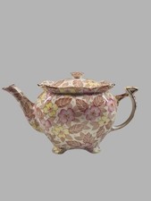 Royal Winton Clyde Chintz Ascot Teapot 3 Cup Grimwades England Vintage 1930's picture