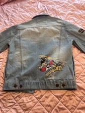 50$ billionaire boys club jean jacket size Small used twice excellent condition picture