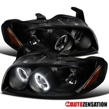 Fit 2004-2006 Sentra Black LED Halo Projector Headlights Head Lamps Left+Right picture