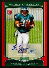 2009 Bowman Chrome LeSean McCoy Red Refractor Rookie Card RC Auto Signature /5 picture