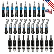 NSK Style Dental Contra Angle Straight Motor Slow Speed Handpiece 4Holes Black picture