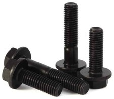 Bulk Qty 400 - M10 x 30mm Flange Bolts DIN 6921 CL 10.9 Steel Black Phosphate picture