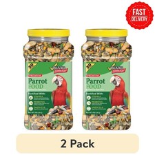 (2 pack) 3-D Pet Products Premium Parrot Bird Food, Seeds, 4 lb. Stay Fresh Jar picture