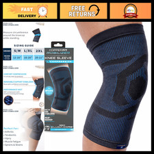Knee Compression Sleeve for Support & Pain Relief - S/M Size, Copper Infused picture
