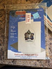 VTG 1988 Titan NEEDLECRAFT Christmas Card Cross Stitch Needlecraft Kit #81645 picture