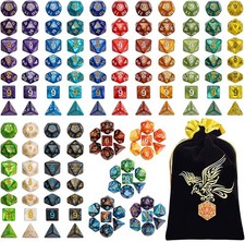 QMay DND Dice Set - 20x7 (140 Pieces) Polyhedral Dice, 20 Colors D&D Dice for... picture