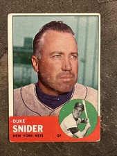 🟦🔥Duke Snider🔥🟧1963 Topps #550 Vintage HOF RAW Mets picture
