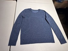 Lululemon Top Women's 6 Blue Swiftly Relaxed Tech LS Shirt Run Gym Yoga picture