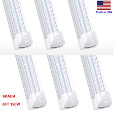 6PACK 8FT LED Shop Light 120W T8 Linkable LED Light Fixture For Garage Warehouse picture