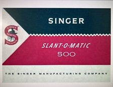 Large Deluxe-Edition Instructions Manual Singer 500 500A Sewing Machine COLOR picture