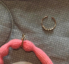 Claire’s Faux Nose Jewelry Bundle Gold Nose Stud and Rose Gold Septum picture