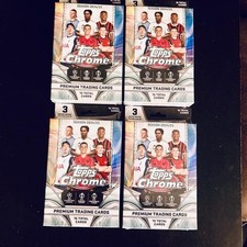 Topps Chrome UEFA Club Comp. LOT of 4 2024-25 Hngr Box Brand New-PRICED TO SELL picture