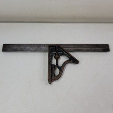 Vtg Stanley No 21 Combination Square Rule Ruler 12