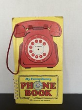 Golden Play And Learn Book, My Funny Bunny Phone Book Vintage 1983 Rotary Phone picture