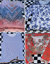 Como Vintage Talbots TanJay Lot of 4 Women's Tops Size M Multicolor Floral picture