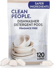 Clean People Dishwasher Pods - Cuts Grease & Rinses Sparkling 120 Count picture