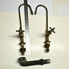 Antique faucet goose neck vintage faucet brass? Copper? Very Rare  picture
