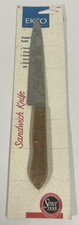 Vintage Ekco Sandwich Knife Wood Handle Stainless Steel Blade NOS New picture