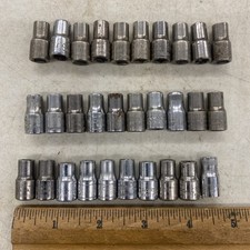 30 pieces Lot Vintage Craftsman USA Made 1/4 Drive, 6mm Sockets READ, M0566L picture