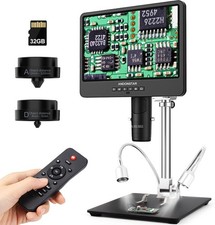 3 Lens 2160P 10.1 Inch HDMI Digital Microscope 2000x Soldering Microscope picture