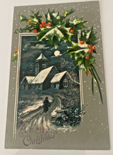 Vintage 1910s Single Christmas Postcard picture