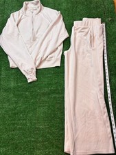Offline By Aerie Half Zip Hoodie And Wide Leg Pants Set Size S Sand picture